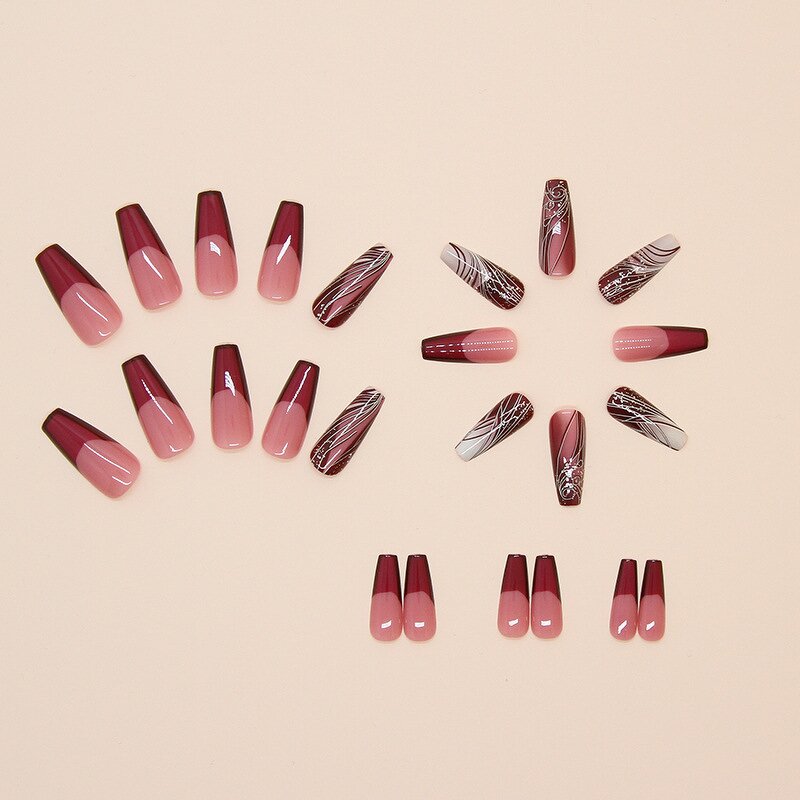 Artificial Fingernails Manufacturer - European American Wearable Short Almond Shape Removable Nail Patches