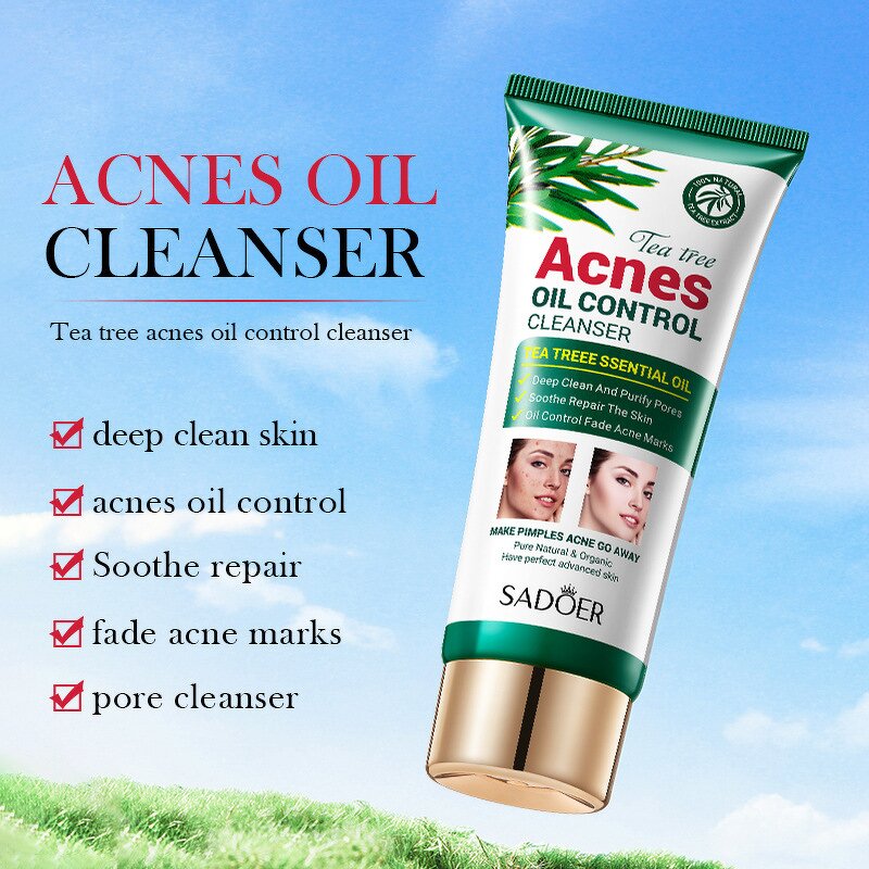 Facial Cleanser Manufacturer - Tea Tree Cream for Acne Pimples 100ml Herbal Deep Cleansing Moisturizer & Private Label