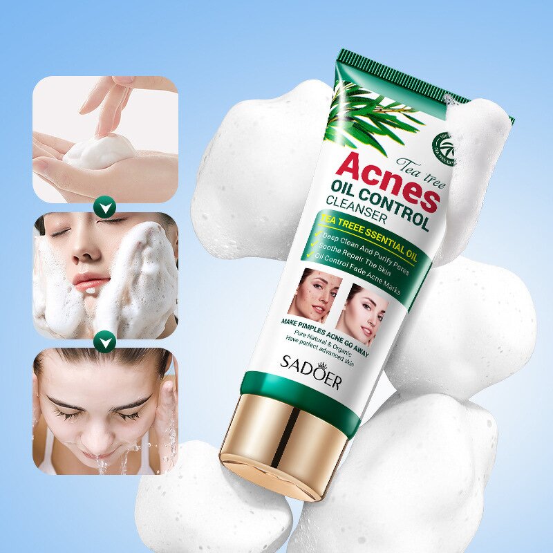 Facial Cleanser Manufacturer - Tea Tree Cream for Acne Pimples 100ml Herbal Deep Cleansing Moisturizer & Private Label