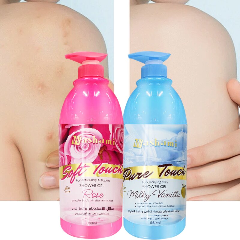 Body Wash Manufacturer - 1380ml Men and Women Wholesale Milky Rose Moisturizing Fragrance Shower Gel & OEM ODM SKIH