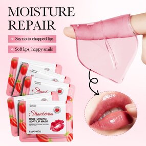 Lip Mask Manufacturer - Organic Strawberry Vegan Centella Asatica Extract Hydrolyzed Collagen Moisturizing Anti-Wrinkle