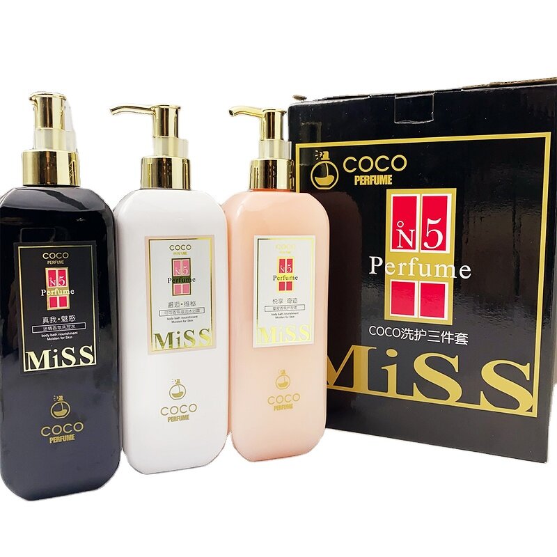 Shampoo Set Manufacturer - Oil Control Anti-dandruff Soft Fluffy Shampoo Shower Gel Wash and Care Three-piece for Hair Growth & SKIH