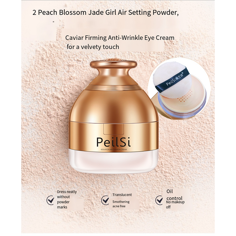 Foundation Manufacturer - Portable 20g High Quality Air Cushion Loose Setting Powders Puff BB CC Creams Base & PeilSi