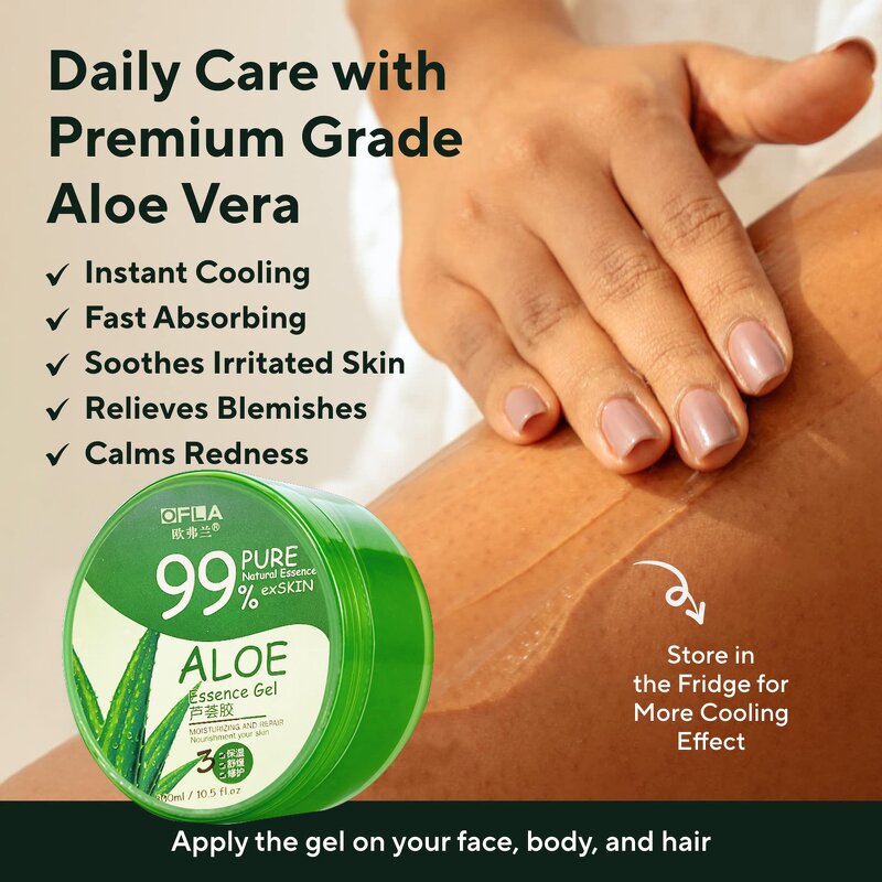 Aloe Vera Gel Manufacturer - Hot Selling 100% Pure Nature Moisturize Anti Wrinkle Brightening Acne Removing Gum