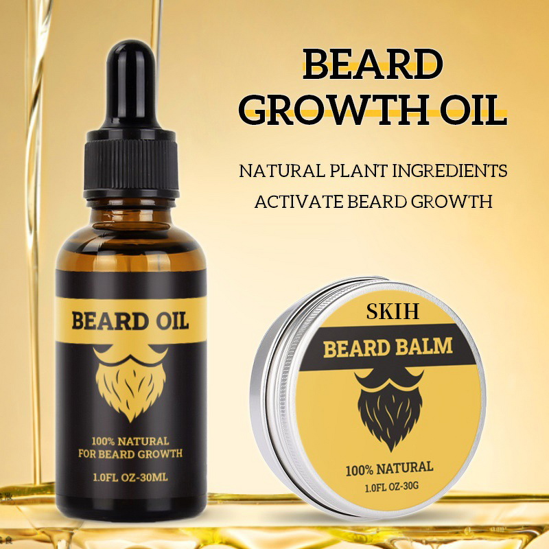 Beard Growth Kit Manufacturer - Growth Oil Serum Roller Balm Grooming Care & SKIH Hot Selling Customized