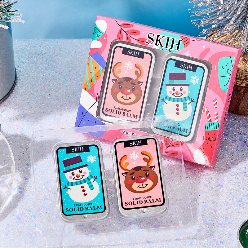 Solid Perfume Manufacturer - Custom Logo Organic Women Gift Set Travel Size Portable Long Lasting Wax & SKIH