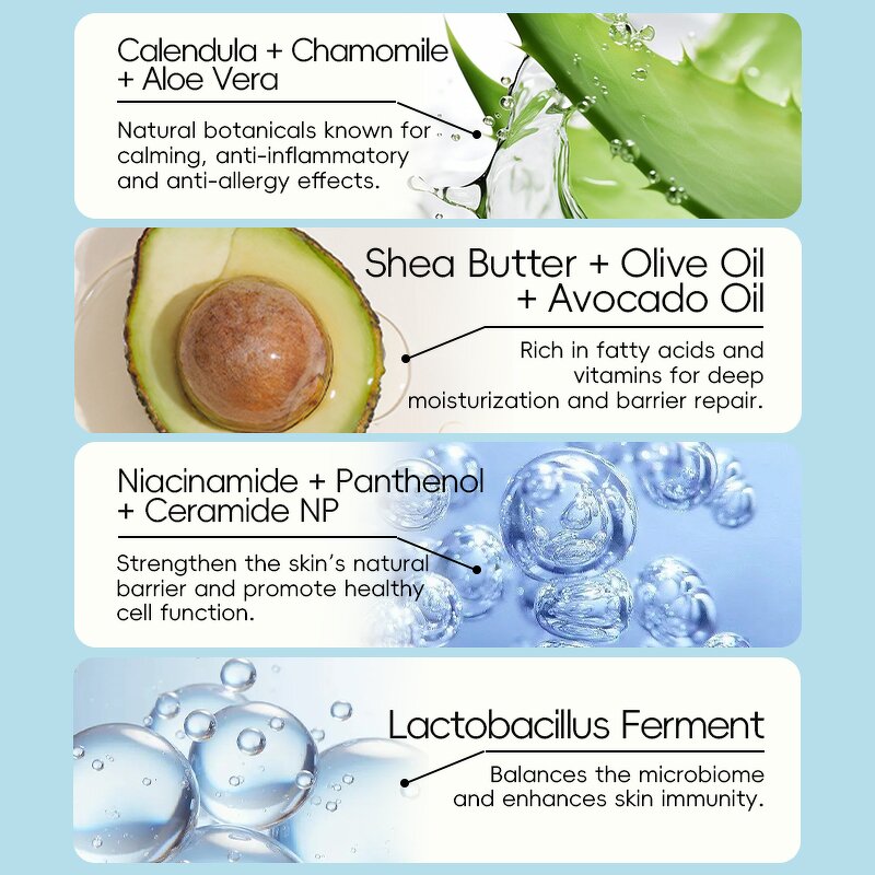 Baby Skincare Set - Private Label OEM Vegan Tear Free Probiotic Hypoallergenic Newborn Bath Kit