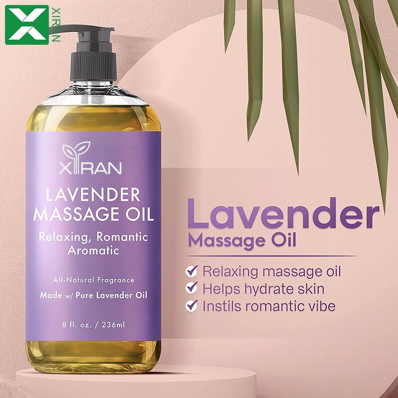 Lavender Massage Oil - Private Label 100% Pure Natural Organic SPA Hair Face Body Care