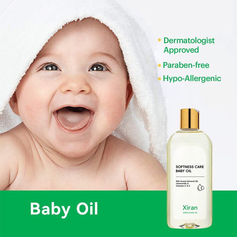 Sweet Almond Baby Oil - Private Label Chamomile Vitamin E Moisturizing Massage Skin Care