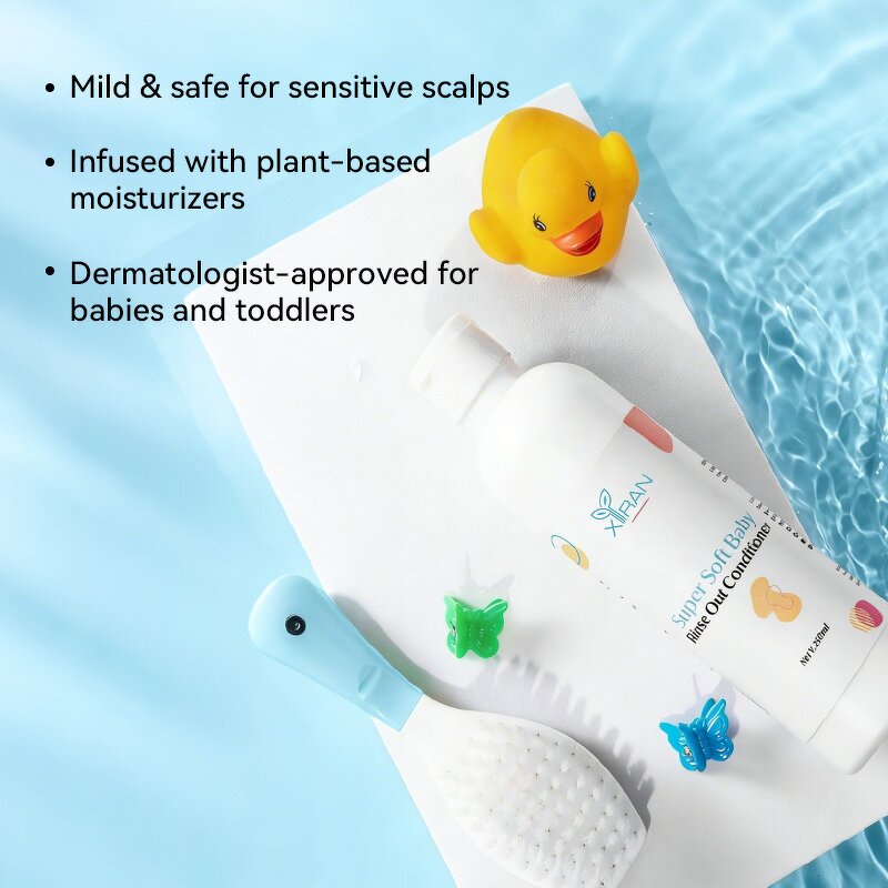 Baby Shampoo Conditioner Set - OEM Plant Based Vegan Tear Free Moisturizing Hair Growth Oil