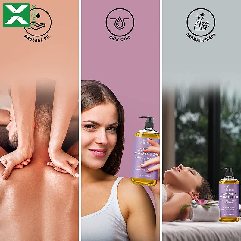Lavender Massage Oil - Private Label 100% Pure Natural Organic SPA Hair Face Body Care