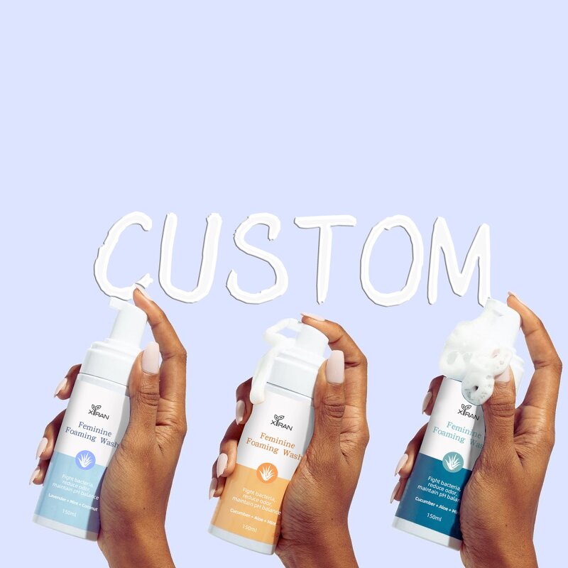 Foaming Yoni Wash - Private Label 150ml Mint Aloe Lavender Vaginal Deep Cleansing Ph Balance