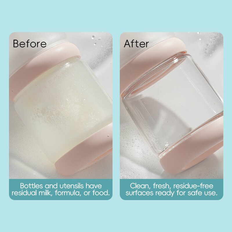 Baby Bottle Dish Soap - Natural Aloe Vitamin B5 Plant Powered Milk Stain Remove