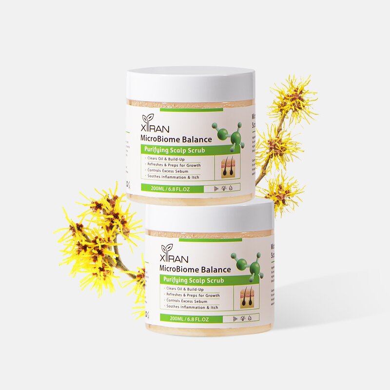 Microbiome Hair Scrub - Private Label Sodium Hyaluronate Sucrose Scalp Refresh Oil Balance