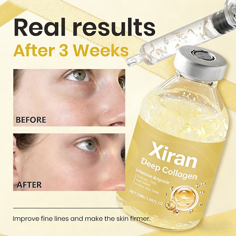 Deep Collagen Ampoule - Private Label Acetyl Hexapeptide-8 Anti Wrinkle Silk Peptide Firming