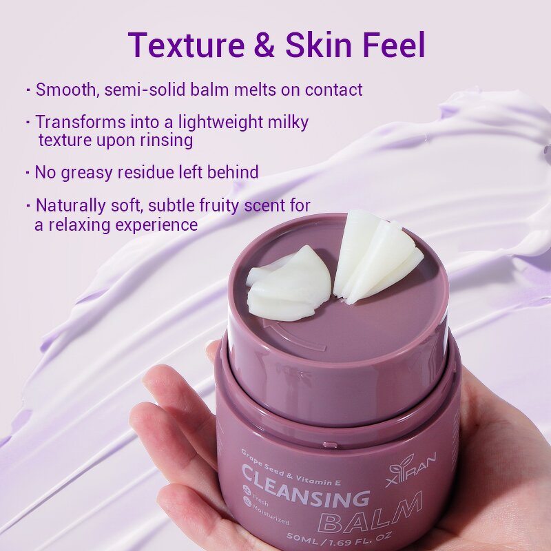 Makeup Remover Balm - Private Label Grape Seed Oil Vitamin C E Shea Butter Brightening