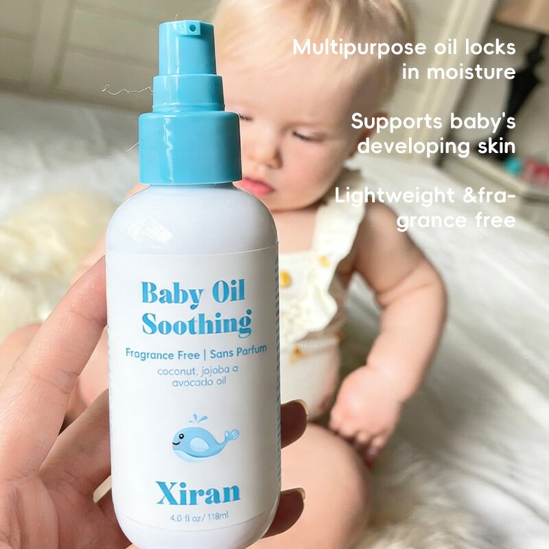 Avocado Jojoba Baby Oil - Private Label Organic Fragrance Free Infant Sensitive Skin Massage