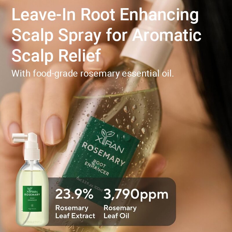 Rosemary Hair Care Set - Private Label Biotin Caffeine Salicylic Acid Scalp Balance Regrowth