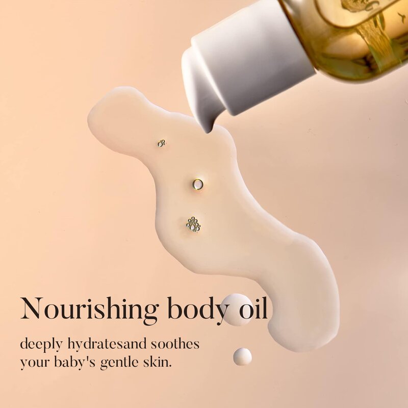 Organic Baby Oil - Private Label 5 Superfood Oils Infant Massage Dry Skin 120ml