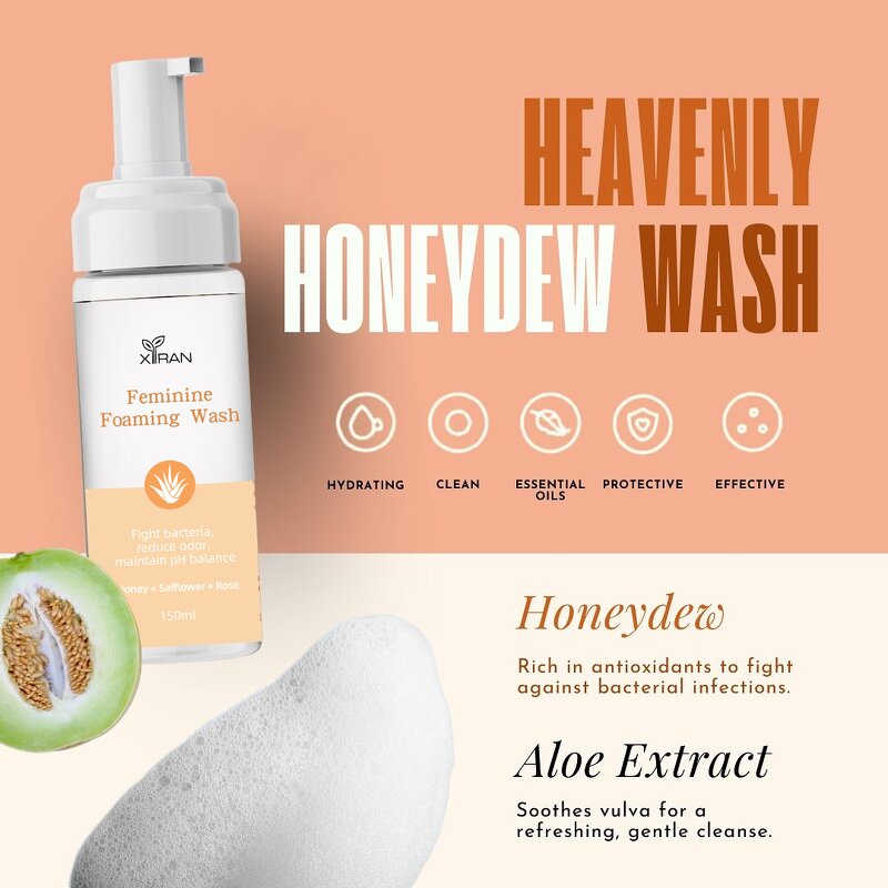 Foaming Yoni Wash - Private Label 150ml Mint Aloe Lavender Vaginal Deep Cleansing Ph Balance