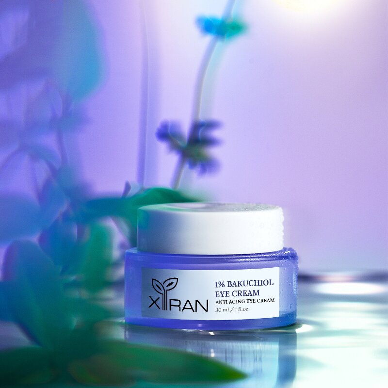 Bakuchiol Eye Cream - Private Label Anti-Wrinkle Retinol Alternative 1% Peptides Dark Circles