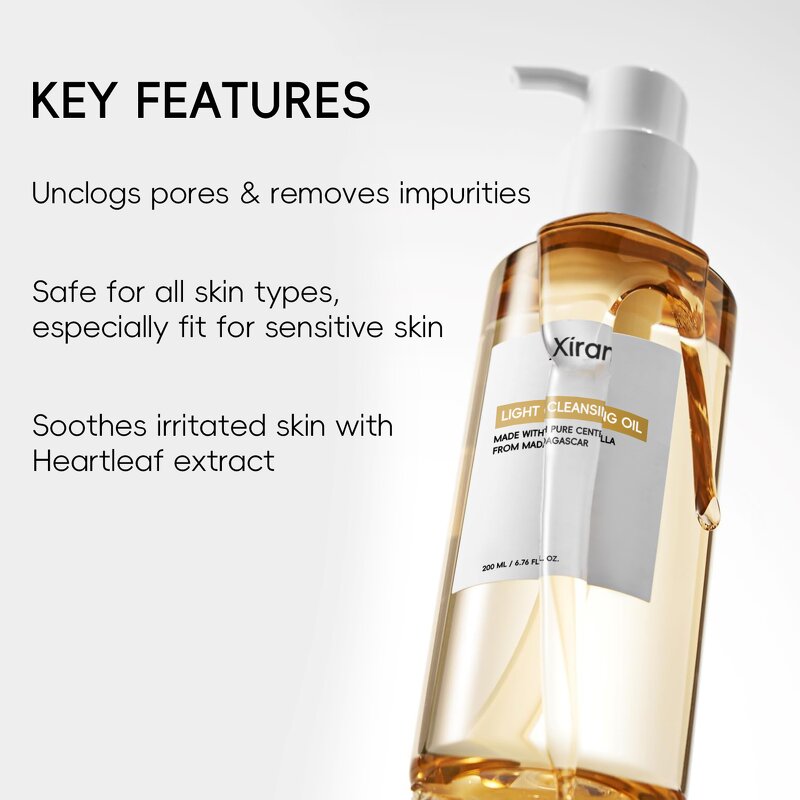 Makeup Remover Cleansing Oil - Private Label 200ml Fragrance Free Waterproof Nourishing