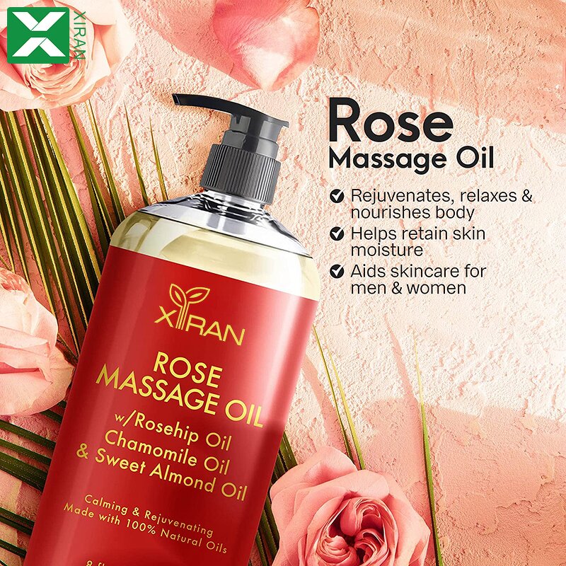 Plant Extract Massage Oil - Private Label Rose Lavender Hair Face Body Care Essential Oil