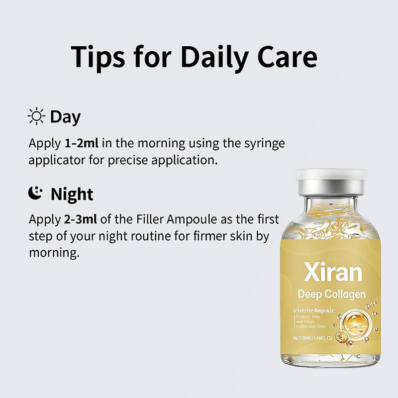 Deep Collagen Ampoule - Private Label Acetyl Hexapeptide-8 Anti Wrinkle Silk Peptide Firming