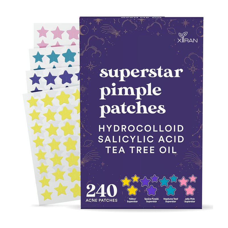 Star Pimple Patches - Private Label 4 Color 240 Hydrocolloid Salicylic Acid Tea Tree Oil