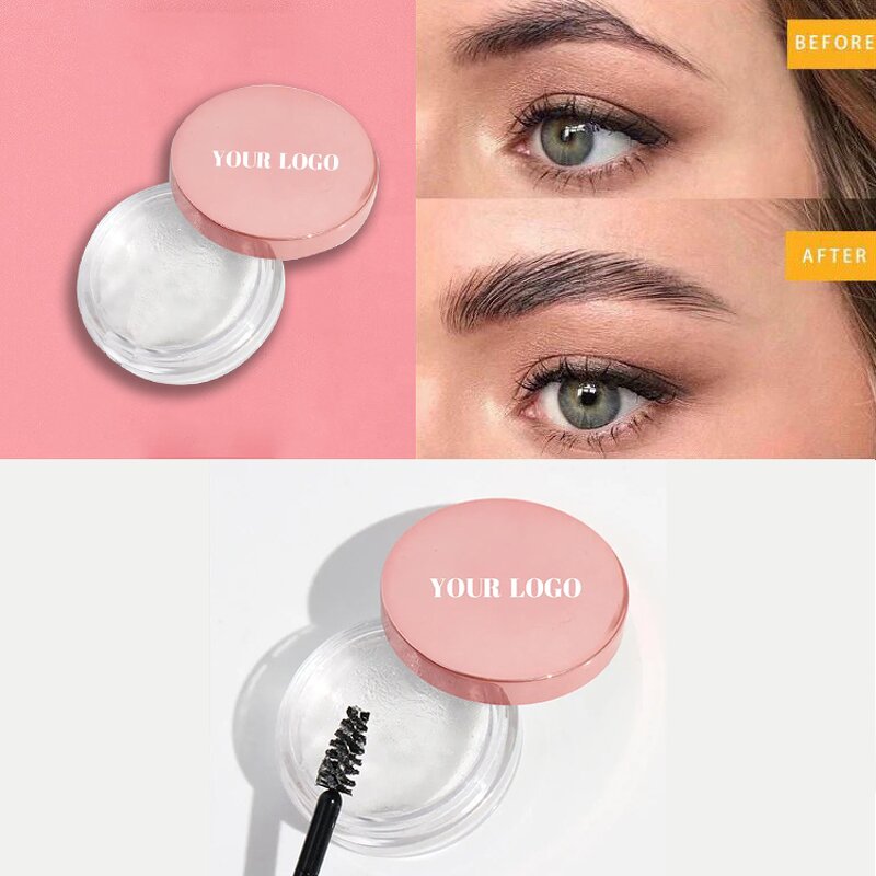 Eyebrow Styling Pomade - Private Label Waterproof Clear Strong Fix Re-growth Brow Soap Wax