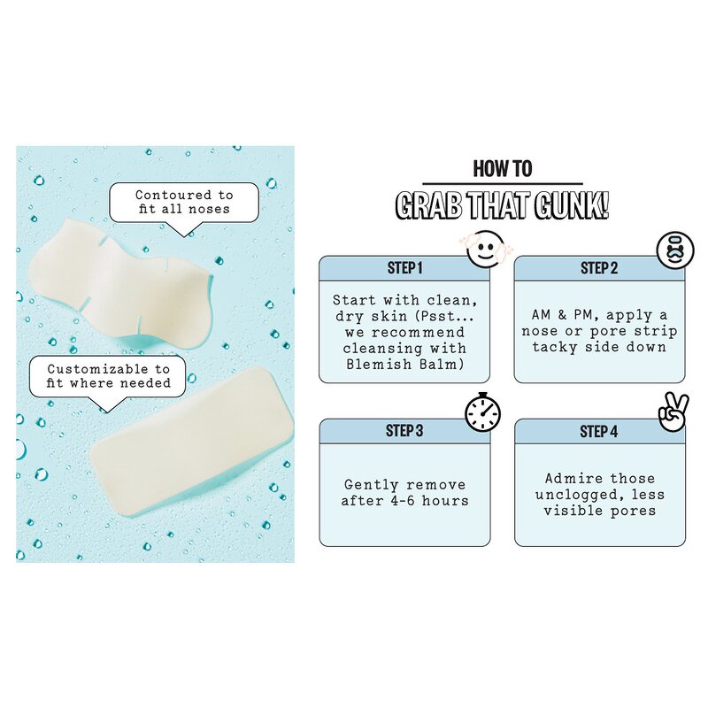 Pimple Healing Nose Patch - Private Label Gentle Blackhead Removal Overnight Hydrocolloid