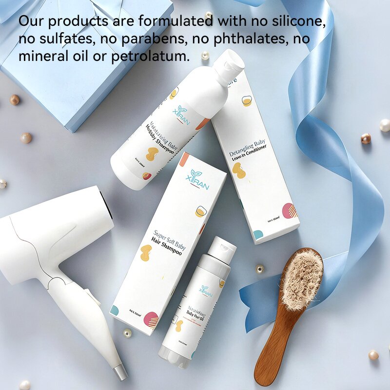 Baby Shampoo Conditioner Set - OEM Plant Based Vegan Tear Free Moisturizing Hair Growth Oil