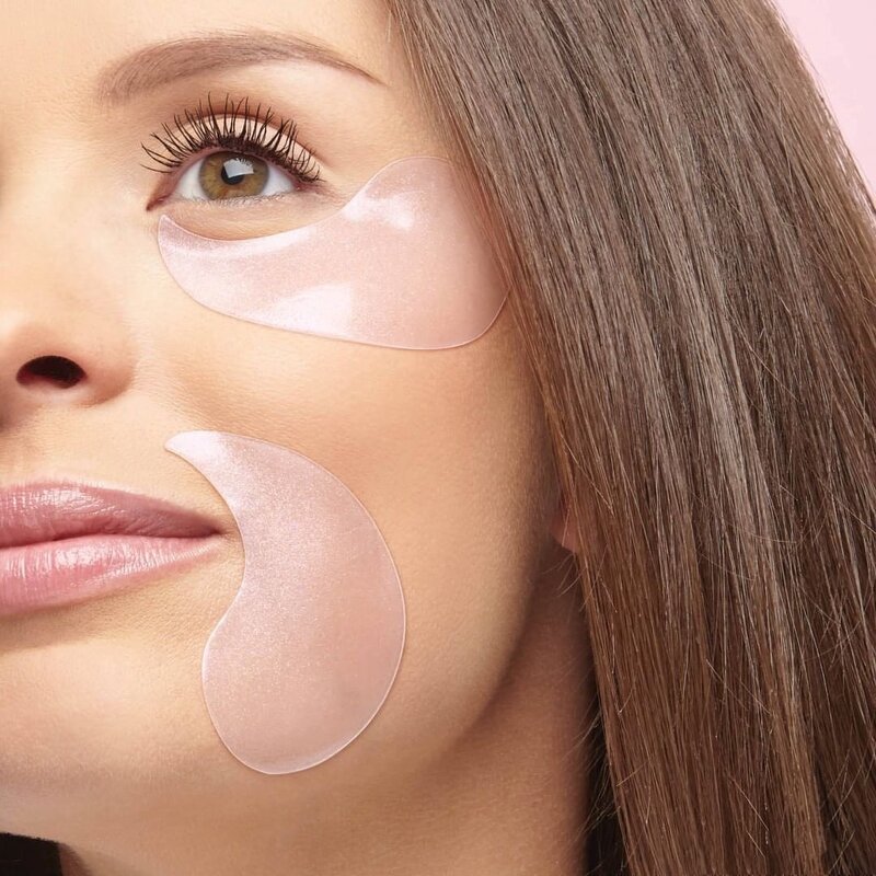Hyaluronic Acid Eye Mask - Private Label Collagen Shimmer Pink Under Eye Dark Circles
