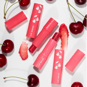 Organic Lip Care Set - Custom Logo Moisturizing Lip Scrub and Balm Coconut Sugar Stick