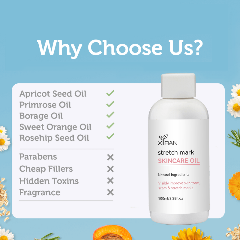 Maternity Belly Oil - 100% Natural Improve Scars Stretch Marks Custom Anti Stretch Mark Oil