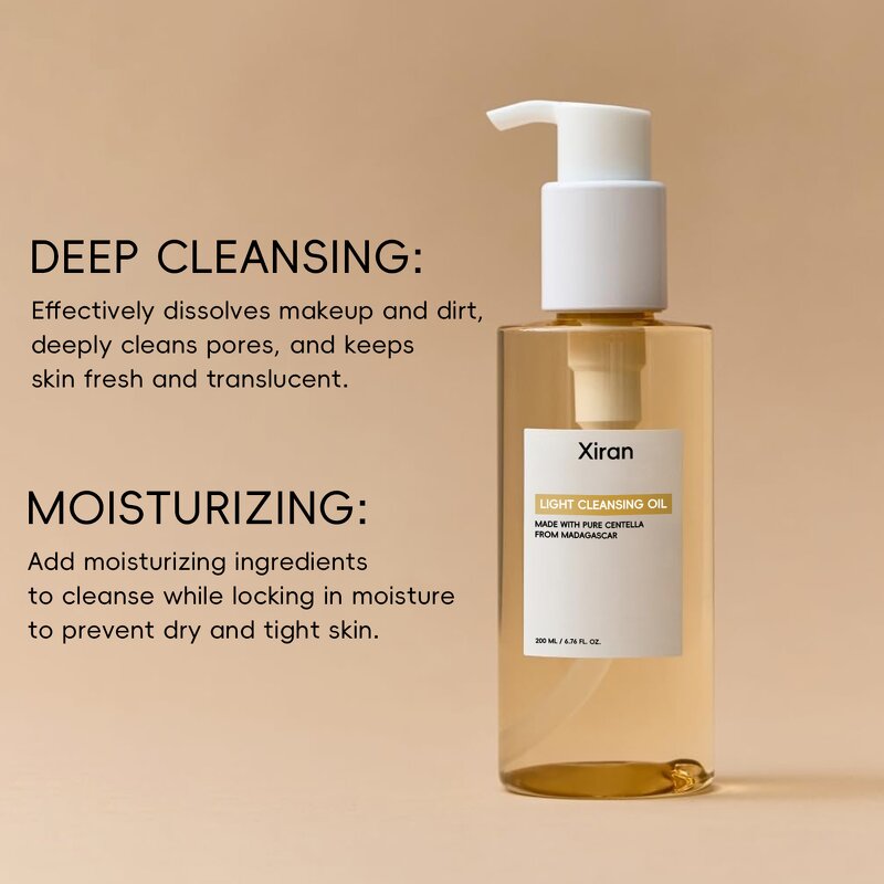 Makeup Remover Cleansing Oil - Private Label 200ml Fragrance Free Waterproof Nourishing