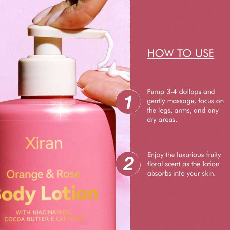 Vegan Body Lotion - Private Label Natural Cocoa Butter Niacinamide Whitening Fruity-Floral