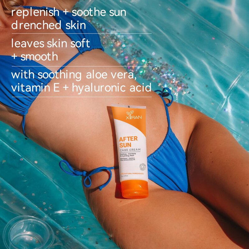 After Sun Care Cream - Private Label Natural Aloe Vera Vitamin E Hyaluronic Acid Soothe
