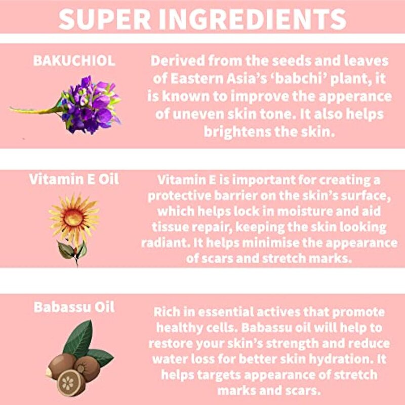 Bakuchiol Pregnancy Oil - Private Label 100% Natural Mom Skincare Prevent Fade Stretch Marks