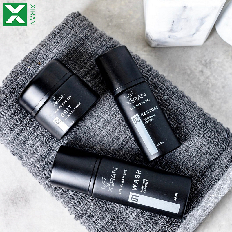 Men Clean Set - Private Label Oil Control Anti-Acne Face Wash Scrub Repairing Lotion
