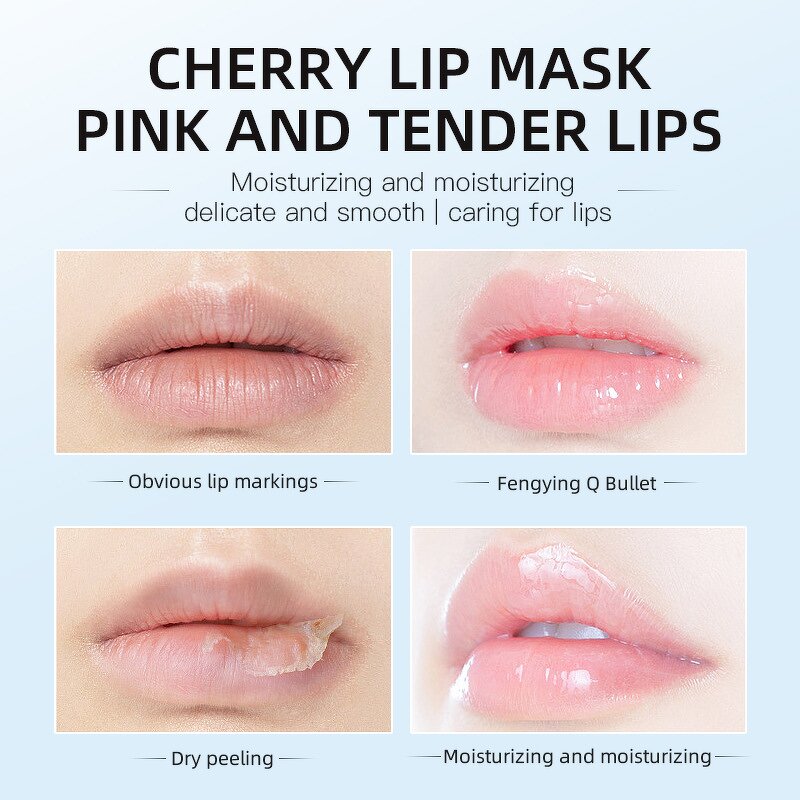 Lip and Eye Mask Set - Private Label Collagen Cherry 24k Gold Anti Wrinkle Moist Lip Mask
