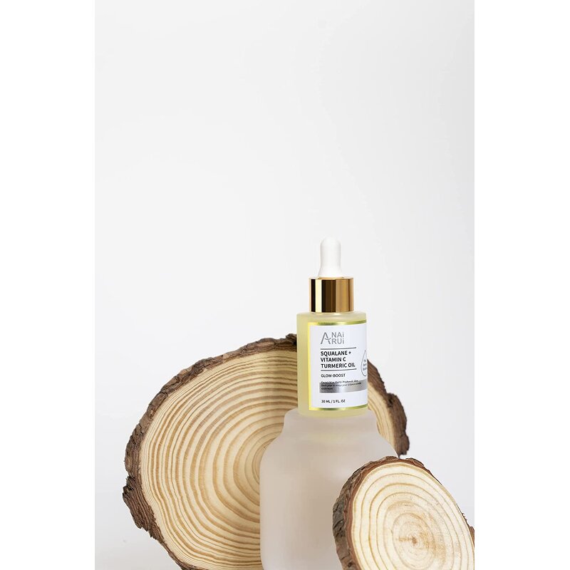 Squalane Vitamin C Oil - Turmeric Moisturizer Facial Oil Natural Skin Brightening
