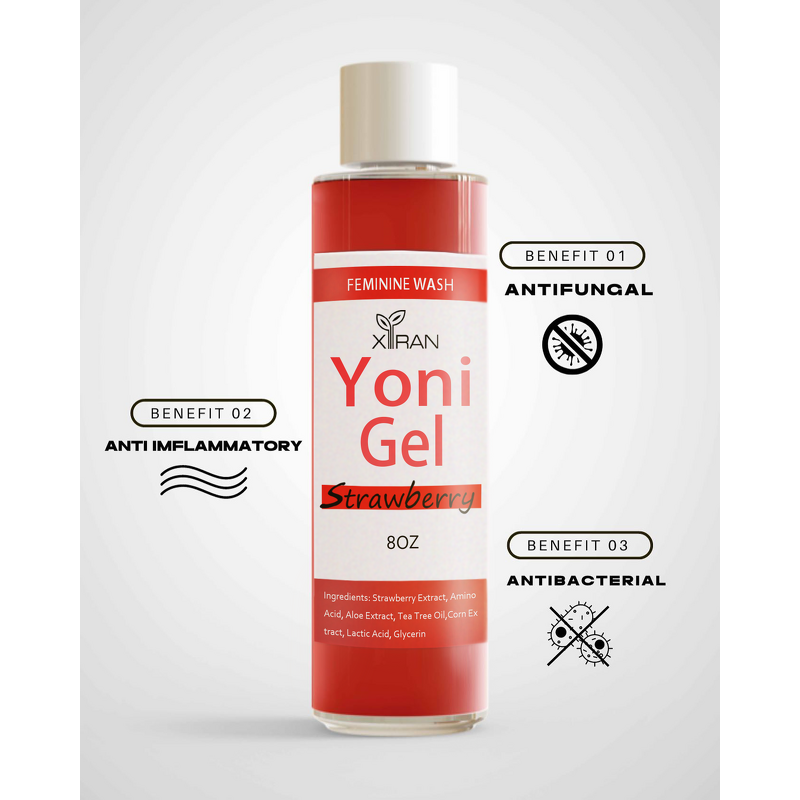 Strawberry Yoni Wash - Private Label 100% Natural Ph Balance Odor Eliminate Vaginal Intimate Gel