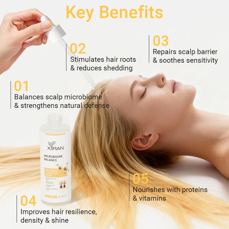 Tea Tree Hair Serum - Private Label Microbiome Balance Caffeine Smooth Hydrate Strengthening