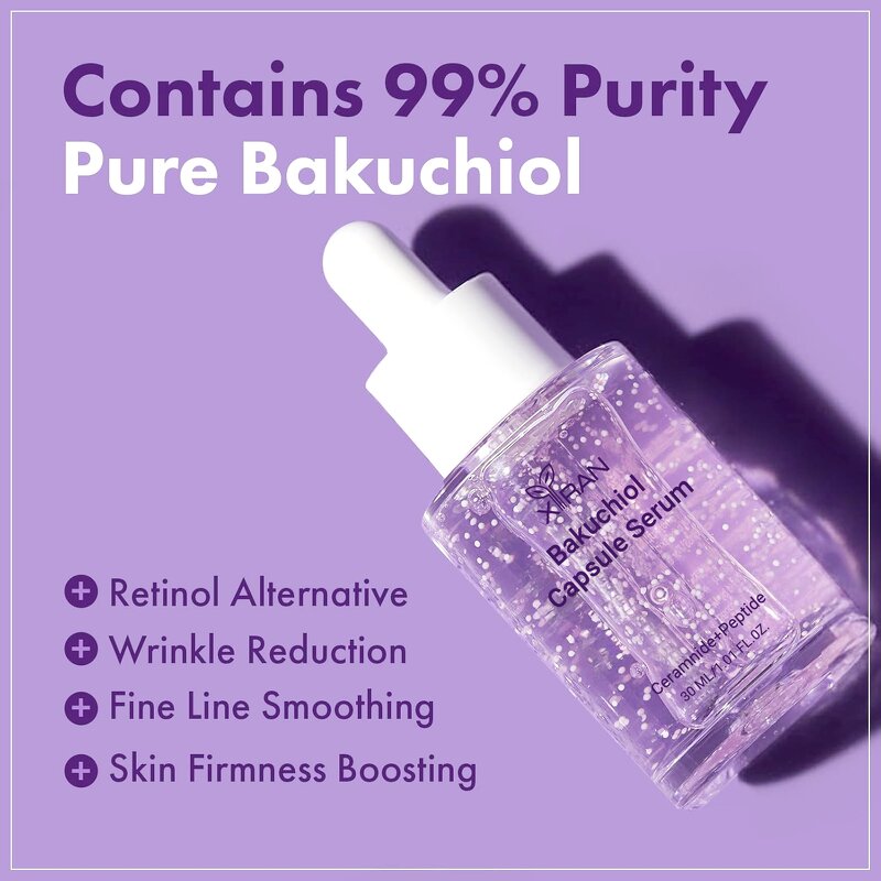Bakuchiol Capsule Serum - Private Label Retinol Alternative Anti Wrinkle Ceramide Peptide Firming