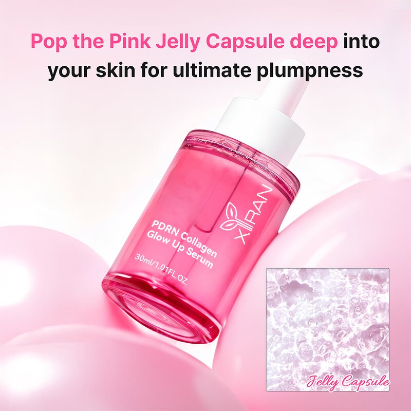 Camellia PDRN Serum - Private Label Collagen Anti Aging Plumping Instant Glow Pink Face Serum