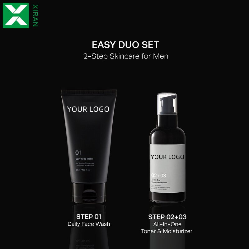 Men's Two-step Skincare - Customized Private Label Pore Repair Deep Moisturizing Skin Problems