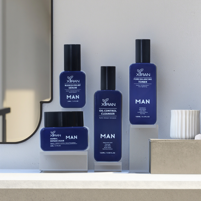 Men Face Care Set - Oil Control Moisturizing Fewer Acne Scars Dark Spots OEM ODM Accept