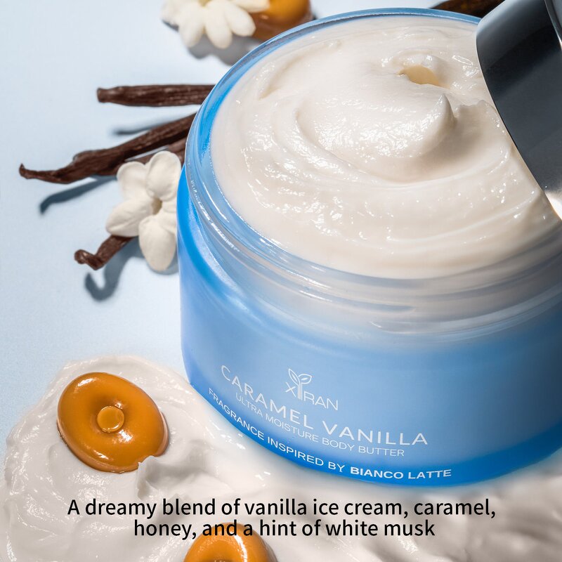 Caramel Vanilla Body Cream - Private Logo Honey Shea Butter Deep Moisturizing Long-Lasting