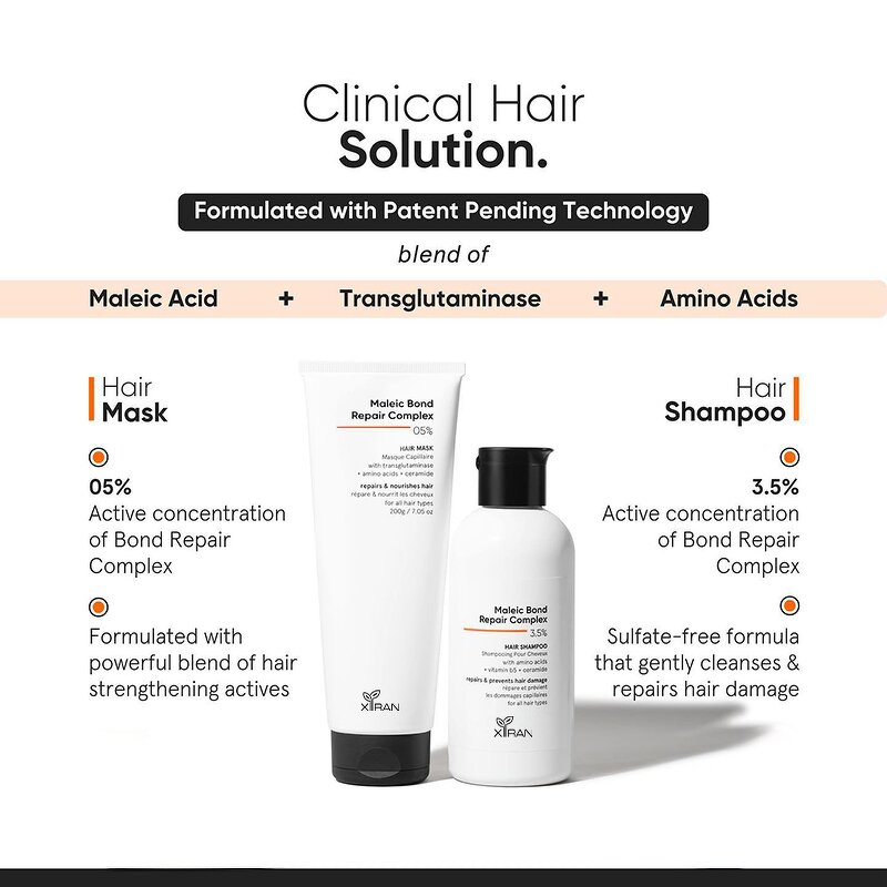 Shampoo Hair Mask Set - Private Label Maleic Acid Transglutaminase Powerful Strengthening